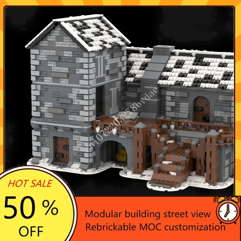 4142PCS MOC Medieval Castle Custom Puzzle Model Castle Winter Castle Technical  DIY Set Toy For Education Adult Holiday Gift