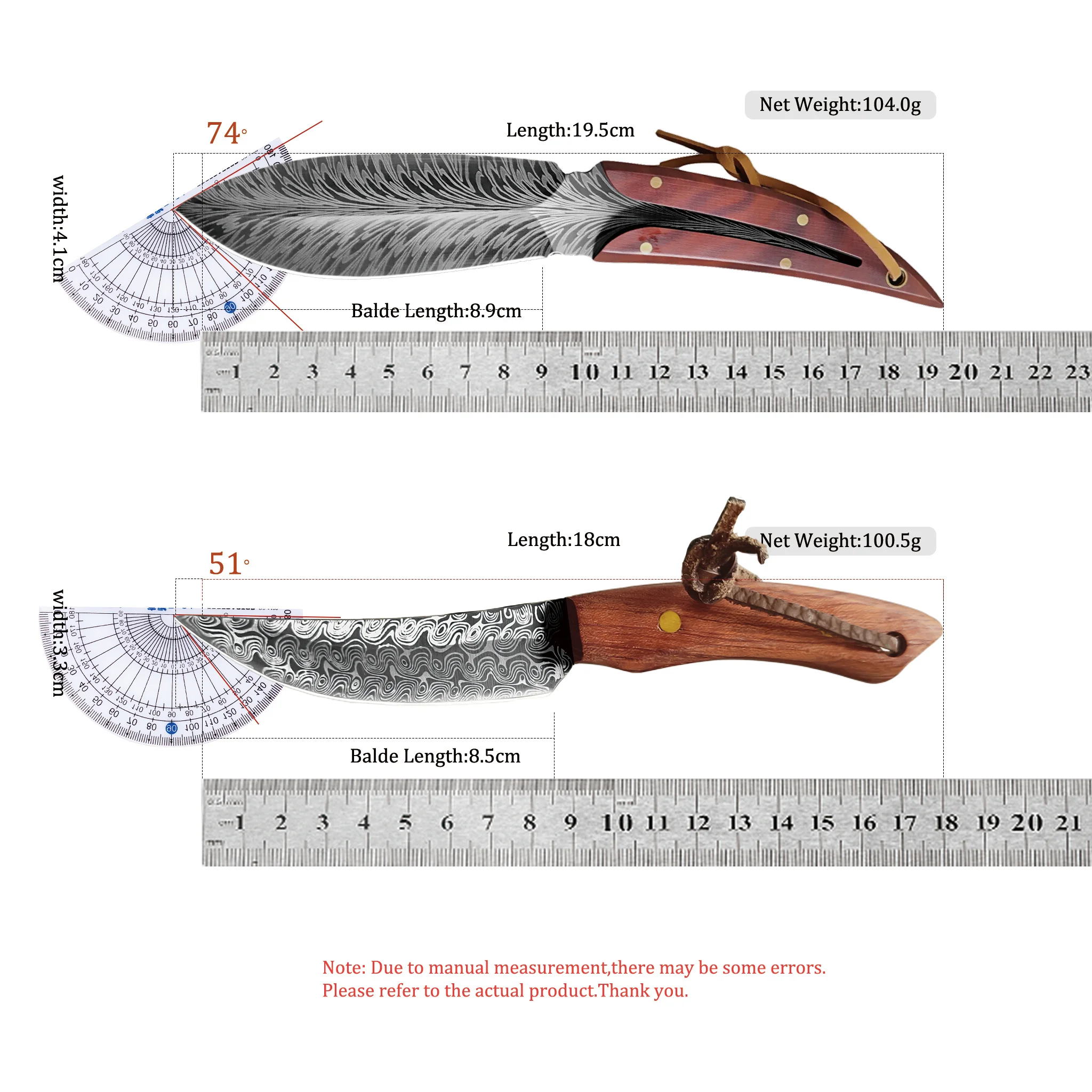 2pcs, Hand Forged Boning Knife Chef Knife Steak Cleaver Knives Vegetable Fruit Fish Meat Slicing Knifes Kitchen Cutting Tools