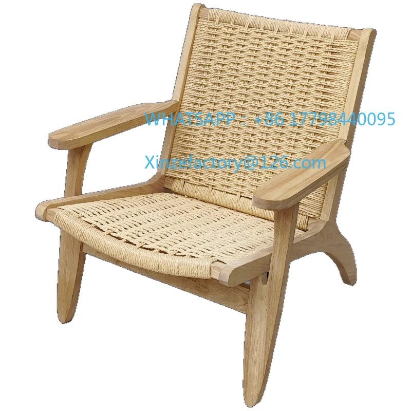 Customizable saddle chair medieval solid wood retro sofa rattan lazy chair