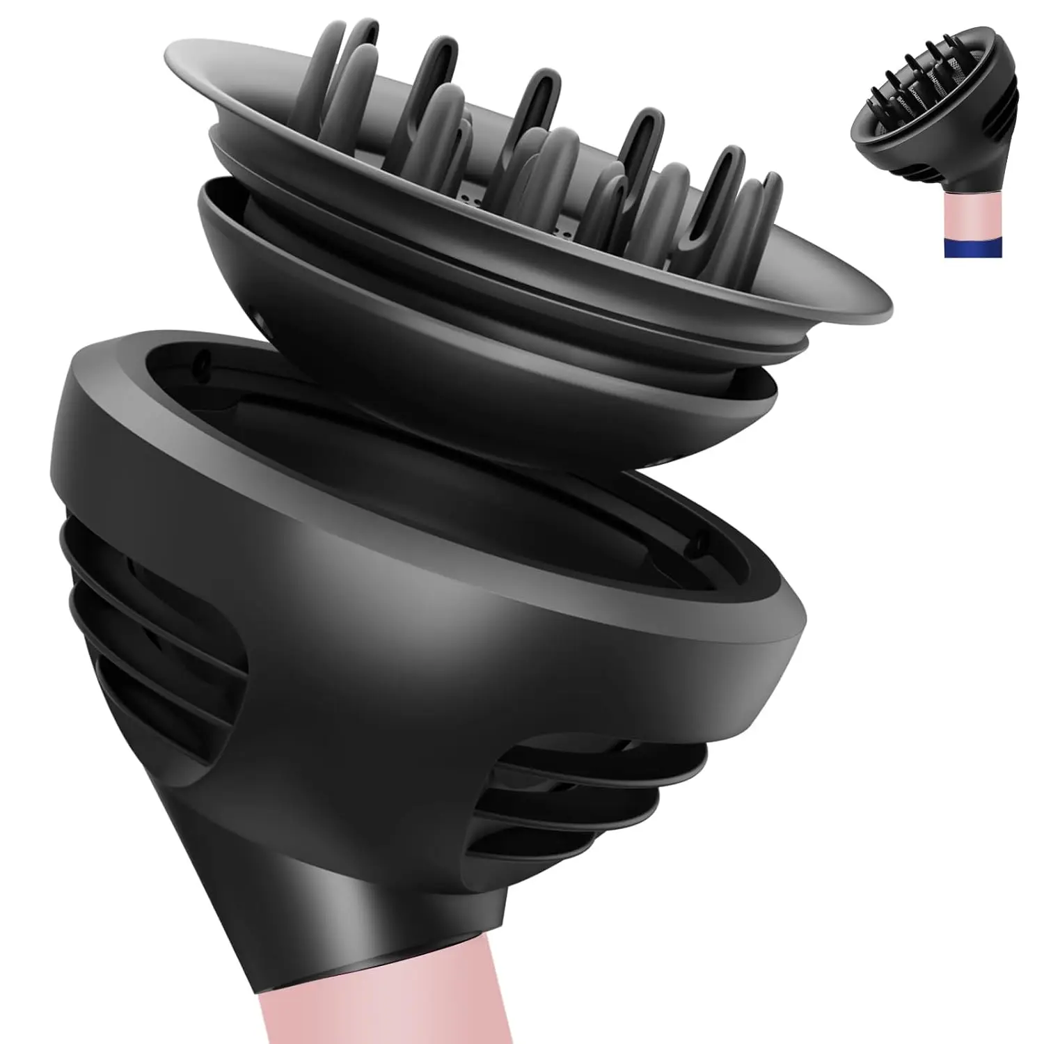 

Усовершенствованная насадка-диффузор для Dyson Airwrap, для быстрой сушки и четких локонов, черная
