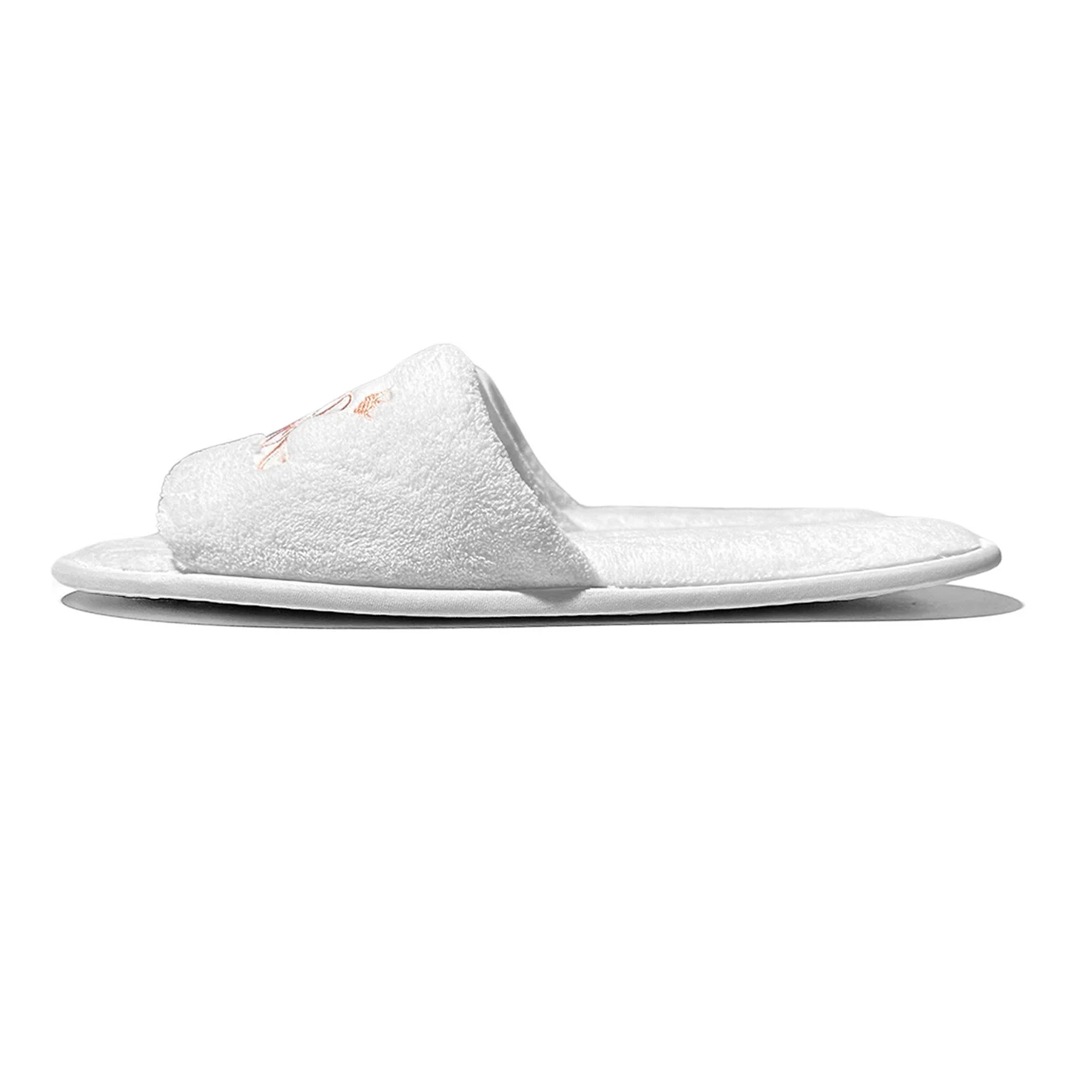 Braut und Brautjungfer, Hochzeit, Party, Gäste, Zuhause, Slip-On-Schuhe, Brautparty-Hausschuhe, offener Zehenbereich mit goldenem, mintgrünem und rosa – Detail 16