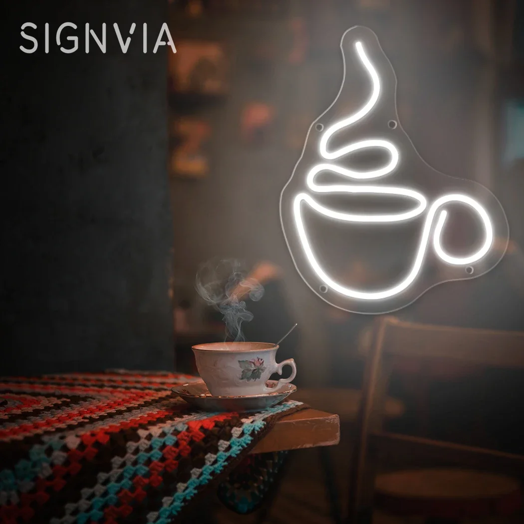 

Coffee Neon Lights LED Accessories For Cafeteria Coffee Station Decoration Coffee Corner Neon Lights Sign Wall Decor