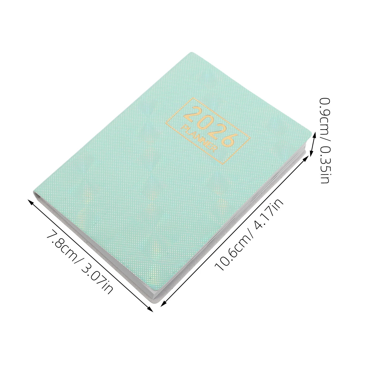 Мини-блокнот-планировщик английского языка формата А7 на 2026: компактный карманный календарь, ежедневный график, трекер цели, портативный размер для путешествий, маленький повестка дня