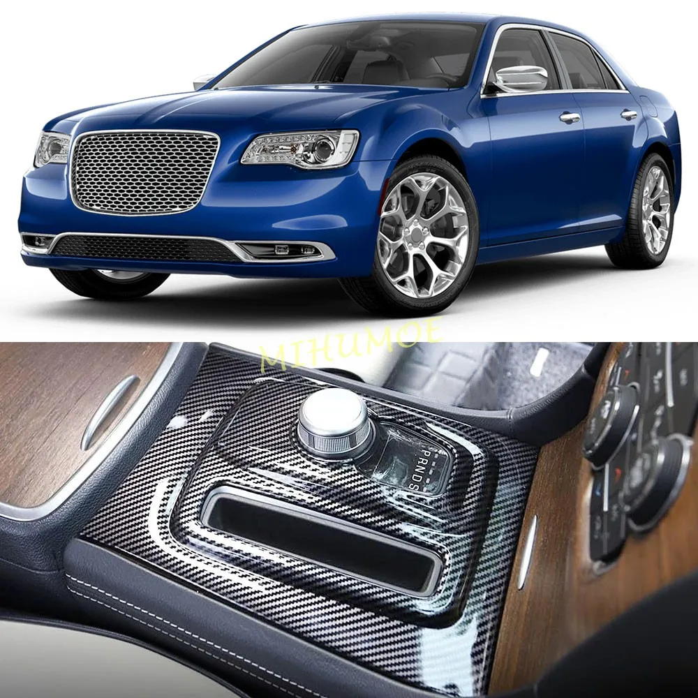

For 2015-2023 Chrysler 300 2019 2020 2021 2022 Car Central Control Gear Shift Panel Cover Accessories Carbon Fiber Sticker LHD