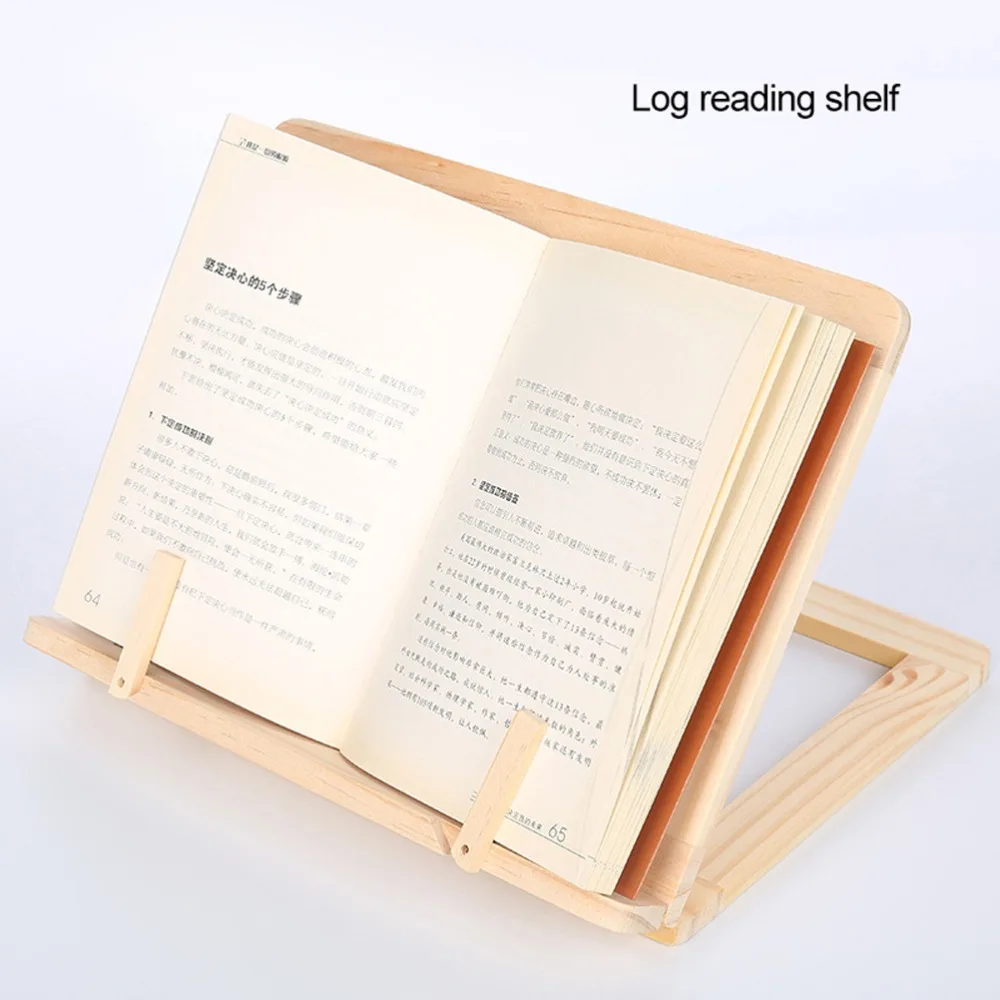 Creative Wooden Book Stand Foldable Multiangle Book Holder Adjustment Cooling Calligraphy Copying Stand Reading