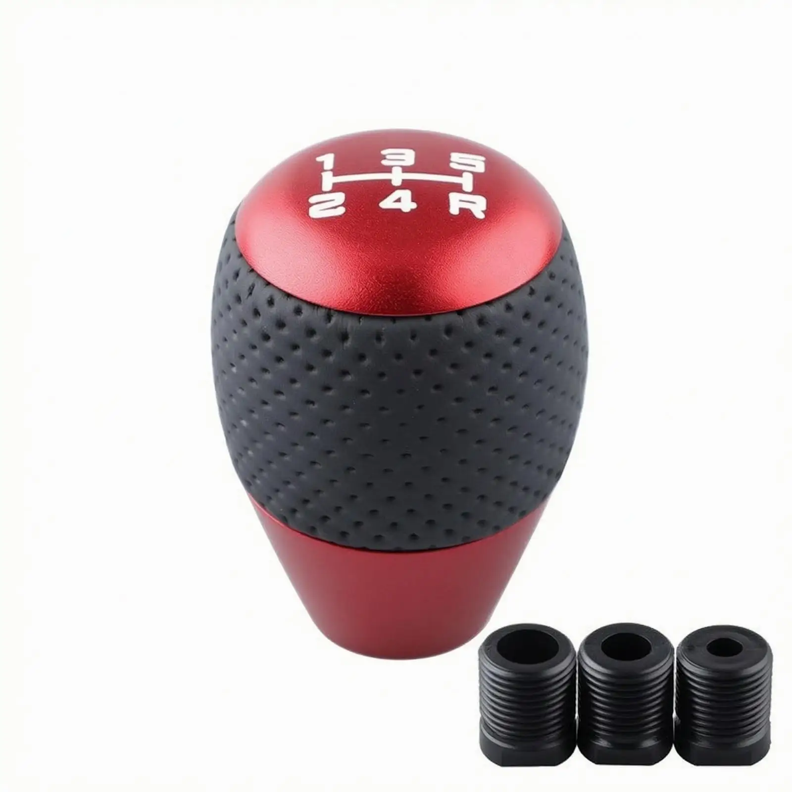Teardrop Shape Gear Shift Knob Aluminum Alloy Ergonomic Grip 5 Speed Manual Car Interior Upgrade Accessory for Compatible Levers