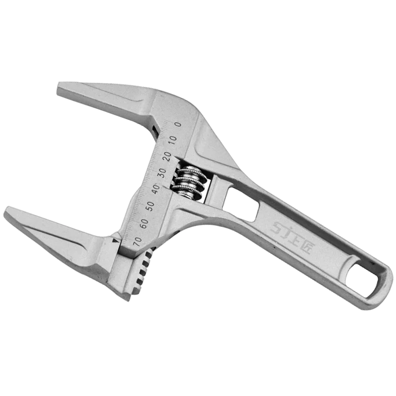 

~Bathroom wrench, live wrench Large mouth wrench Short handle Bathroom active wrench Sewer pipe maintenance tool