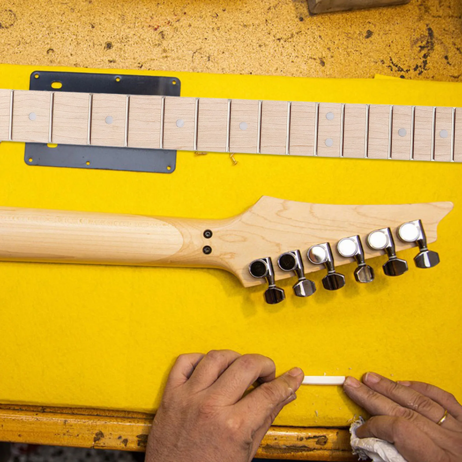 

Electric Guitar Fingerboard Elegant Maplewood Design Precise Fret Markers Versatile Music Styles Replacement Accessory