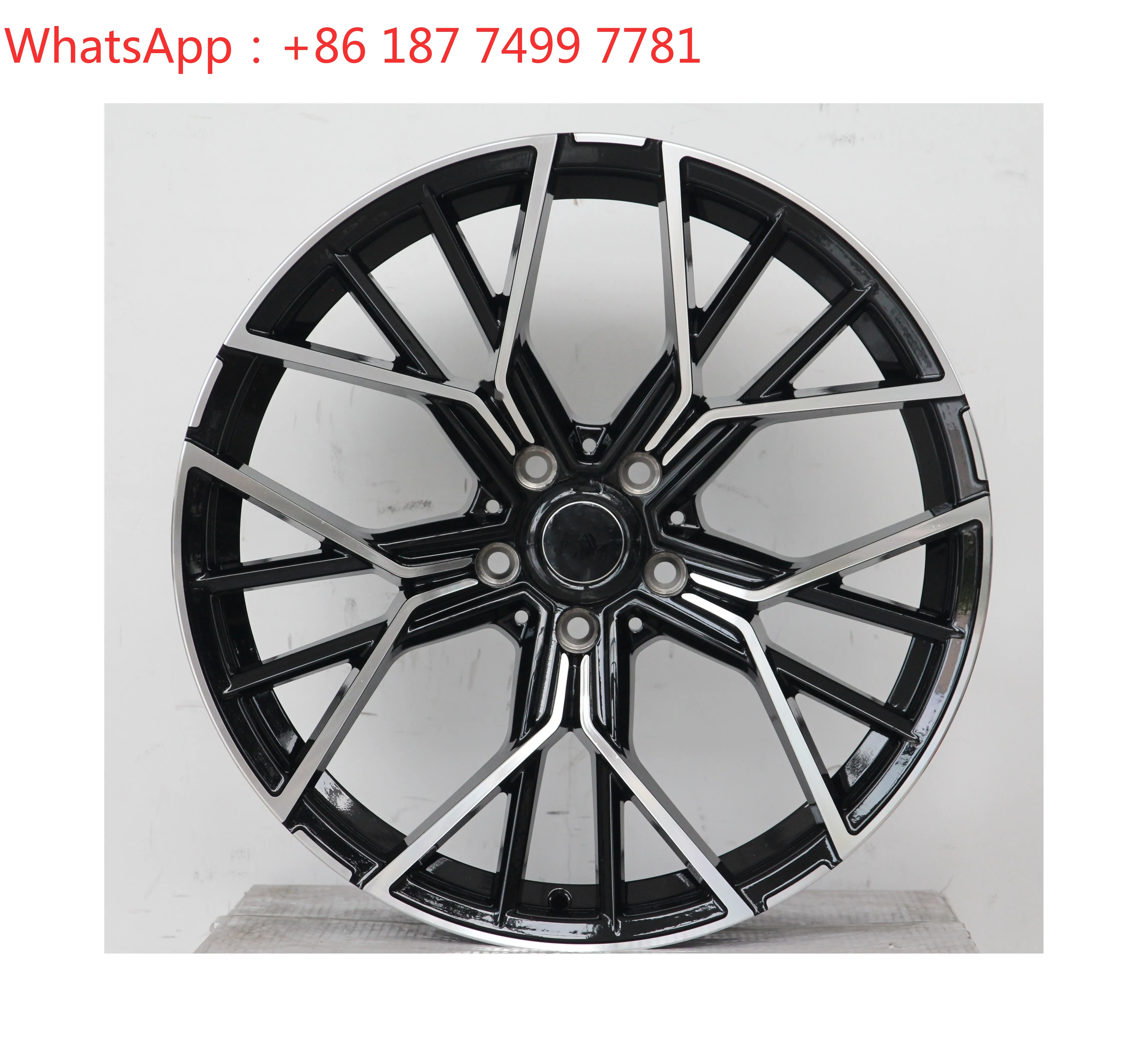 

YQ 5x120 Wheels 19 20 Inch Rims Black Multi Spoke Alloy Passenger Car Wheels jantes