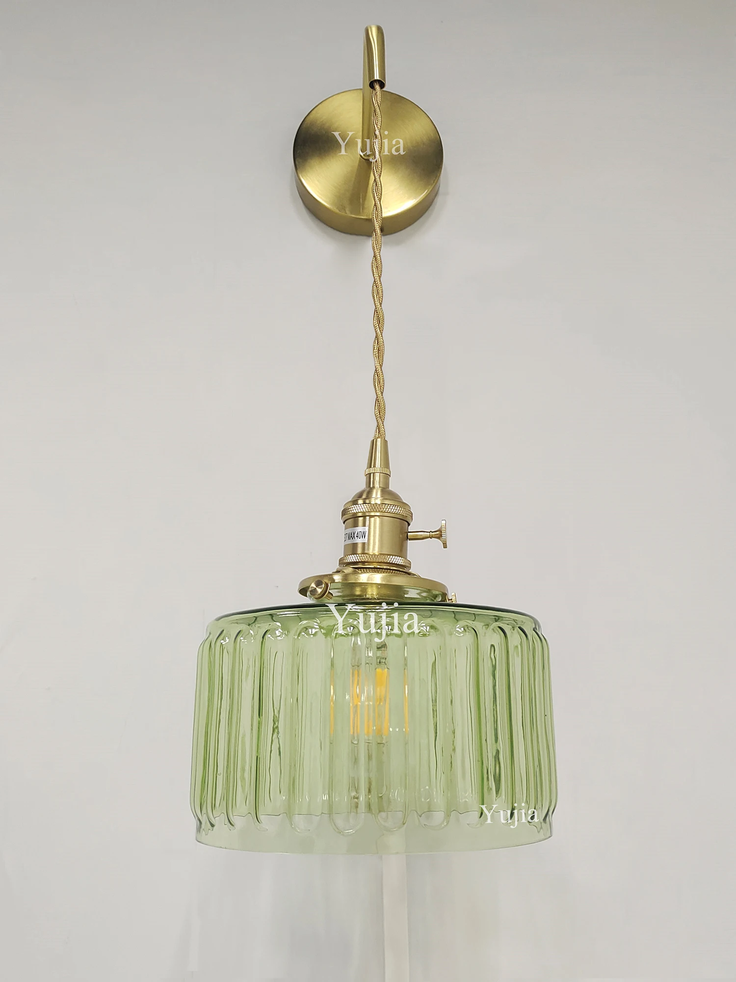 Noridc-lámpara colgante de mesita de noche para decoración del hogar, candelabro Led ajustable, moderno, de vidrio, para lectura y dormitorio