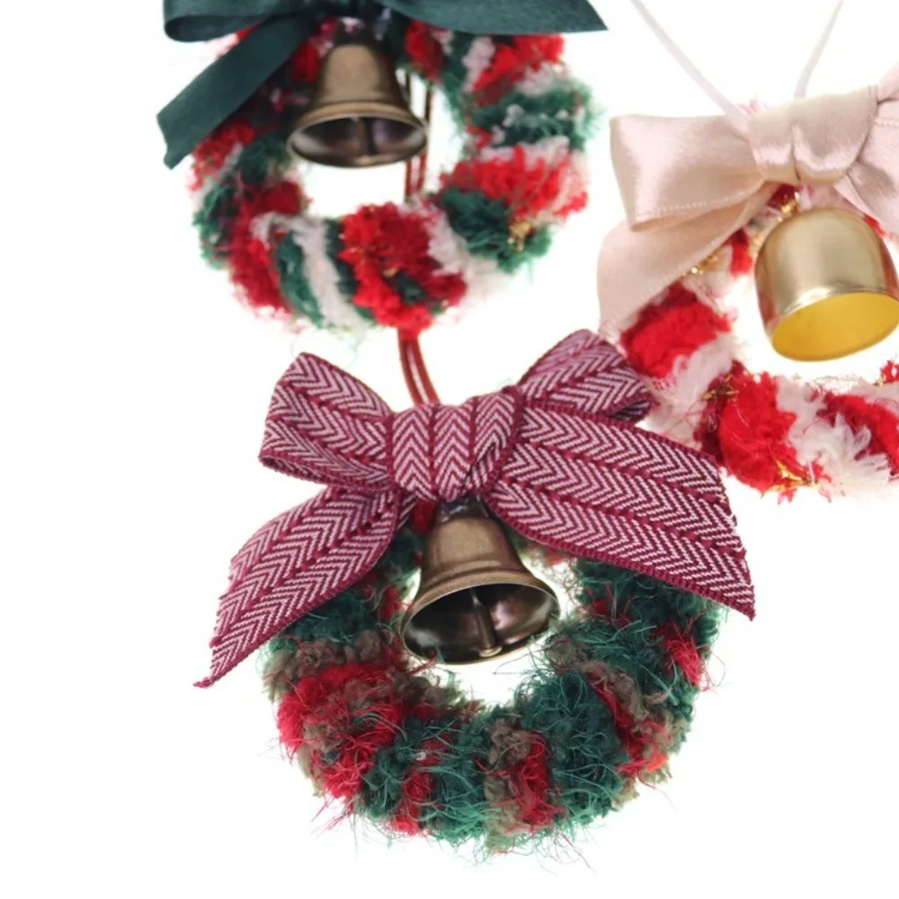 New Exquisite Wool Thread Christmas Tree Pendant Creative New Year Mini Christmas Wreath Gifts Scene Decor Xmas Tree Ornaments