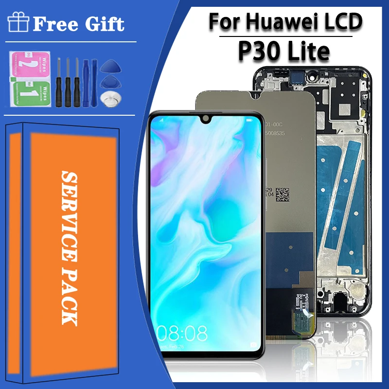 100%Test For HUAWEI P30 Lite LCD For Nova 4E MAR-LX1 AL00 LX2 LX3 LX1A LCD Display Touch Screen Digitizer Assembly Replacement