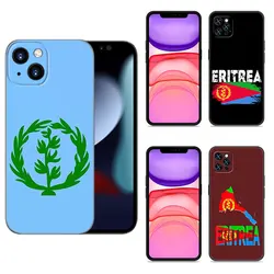 Eritrea Flag Phone Case For Apple iPhone 12 13 Mini 11 14 15 Pro Max 7 8 Plus X XR XS SE 2020 2022 Black Silicone Case