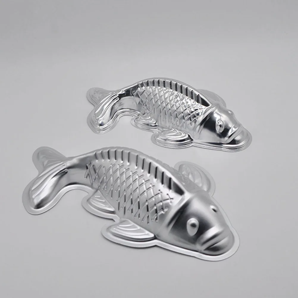 

2pcs Carp Fish-Shaped Baking Molds Non-Stick Diy Chocolate Jelly Rice Cake Mold Kitchen Baking Tools Dessert Decorating Fondant
