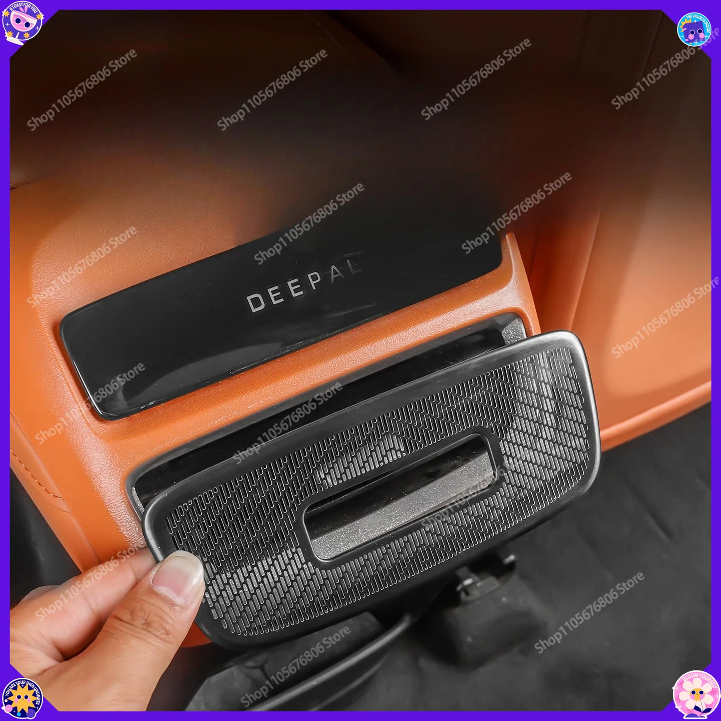 1pc Anti-dust Insect-proof Net Rear AC Vent Cover for Changan Deepal S05 2024-2026 DEEPAL S05 Car Interior Protection
