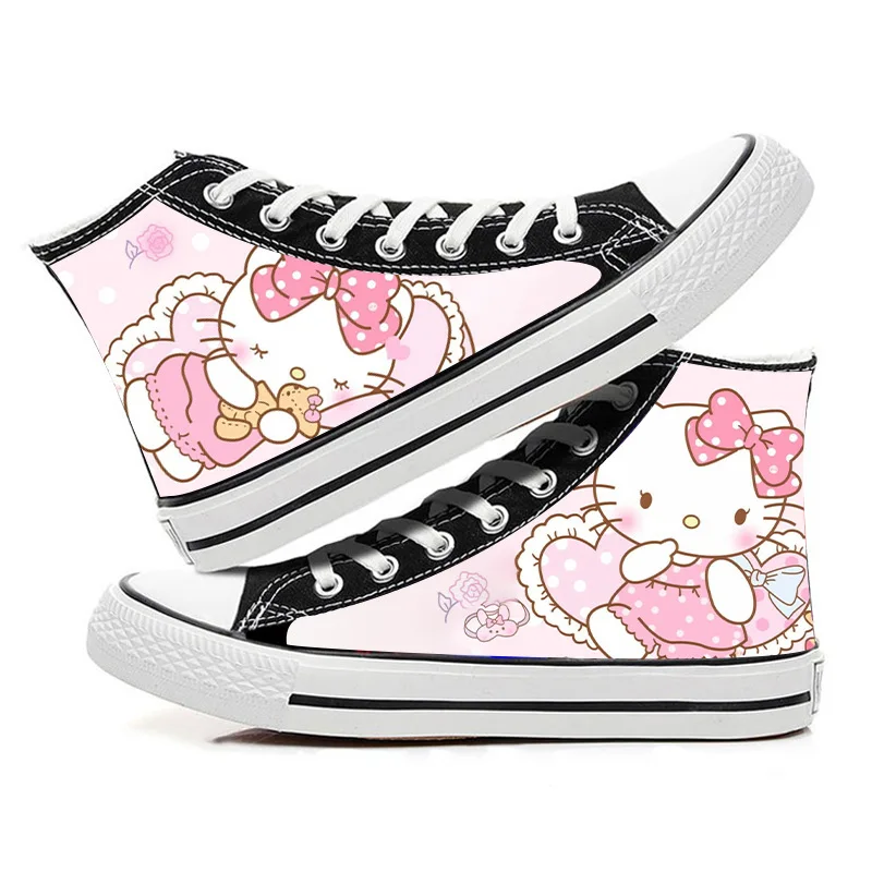 Hello Kitty My Melody Canvas Shoes Cartoon New Summer Thin High-Top Sneakers Students Versatile Casual Shoes