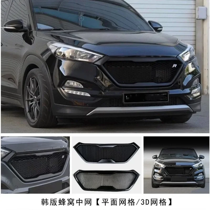 high quality Refit Front Grille Racing Grill Tuning For Hyundai Tucson 2015 2016 2017 2018 ABS Car styling