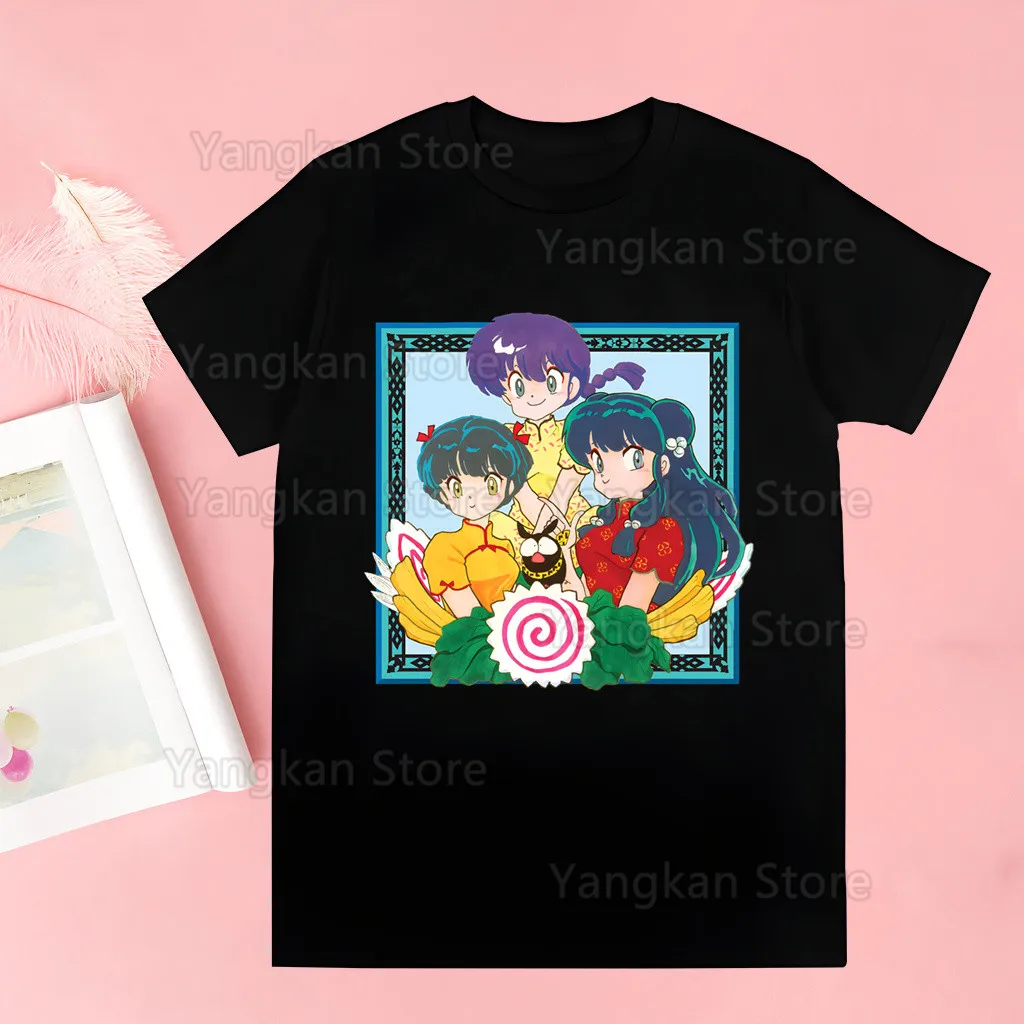 Ranma 12 Camiseta con estampado gráfico 2025 Camiseta de manga corta Ranma 1⁄2 Top Camiseta de verano de manga corta para mujer