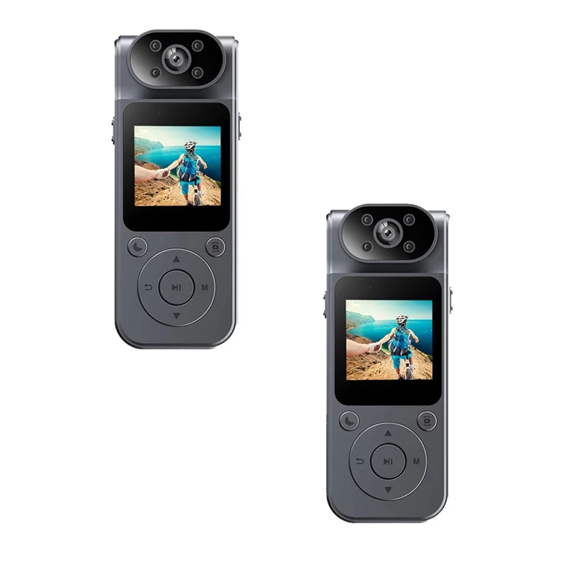 B04B-1080P كاميرا رقمية محمولة مع عدسة قابلة للدوران كاميرا رياضية مسجل صوت كاميرا Bodycam للصحفي والمغامرين