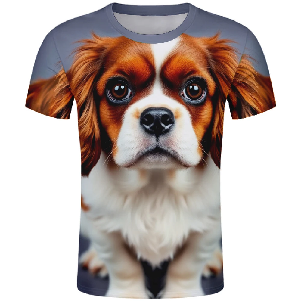 Cavalier King Charles Spaniel T Shirt Free Custom Name Number Teams Logo comic Animal Headgear Peaked Print Photo Text Clothes