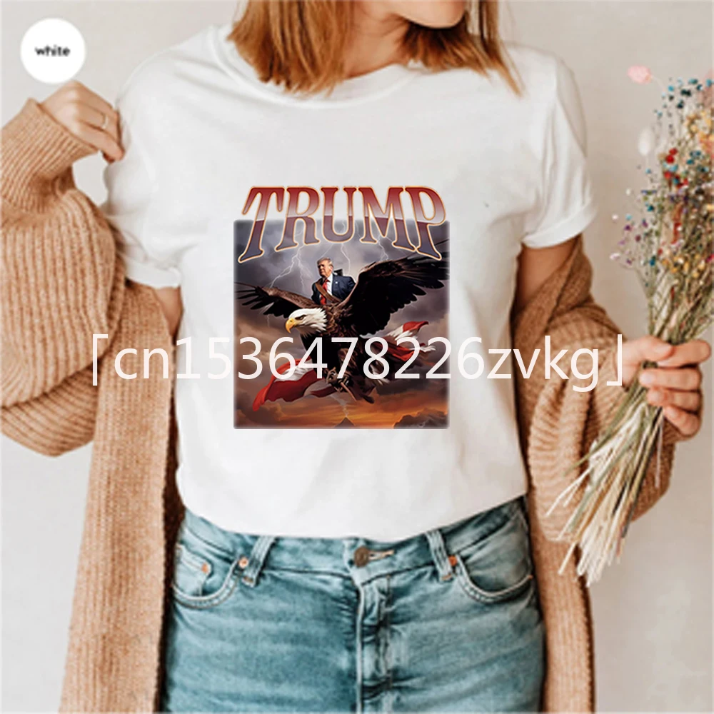 Donald Trump Eagle T Shirt USA T-Shirts Trump 2024 Tshirts Funny Trump Shirt Eagle Graphic Tee Unisex Short Sleeves Tops