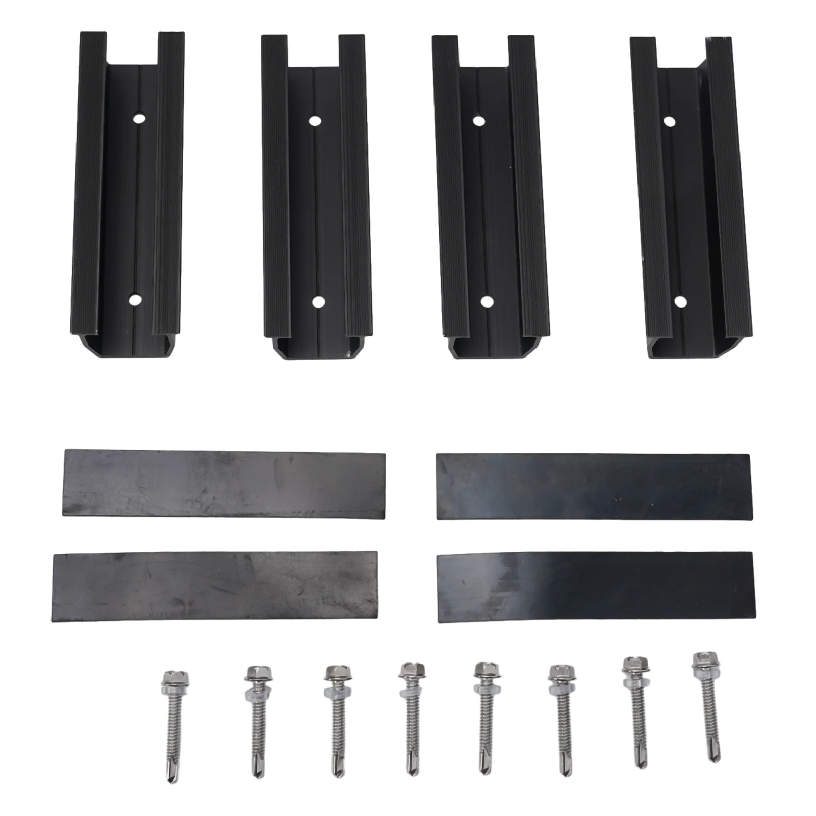 Brand New Rail Solar Module Assembly Black Bracket PV Mounting Parts Replacement Solar Mounting System Spare 1/4Pcs