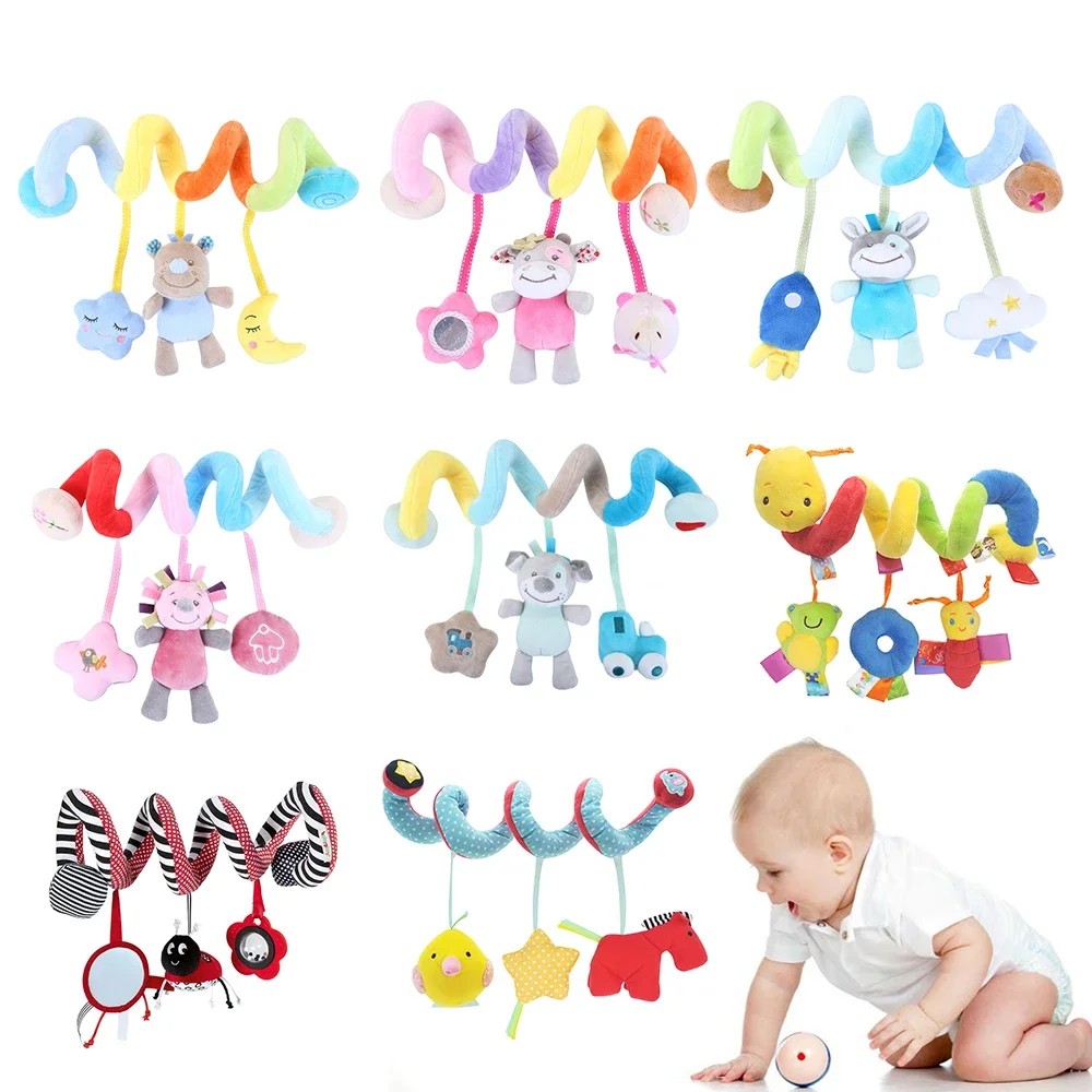 Baby Toy For Newborns Car Seat New Soft Infant Crib Bed Stroller Toy Spiral Educational Rattles Baby Towel Bebe Toys 0-12 Months