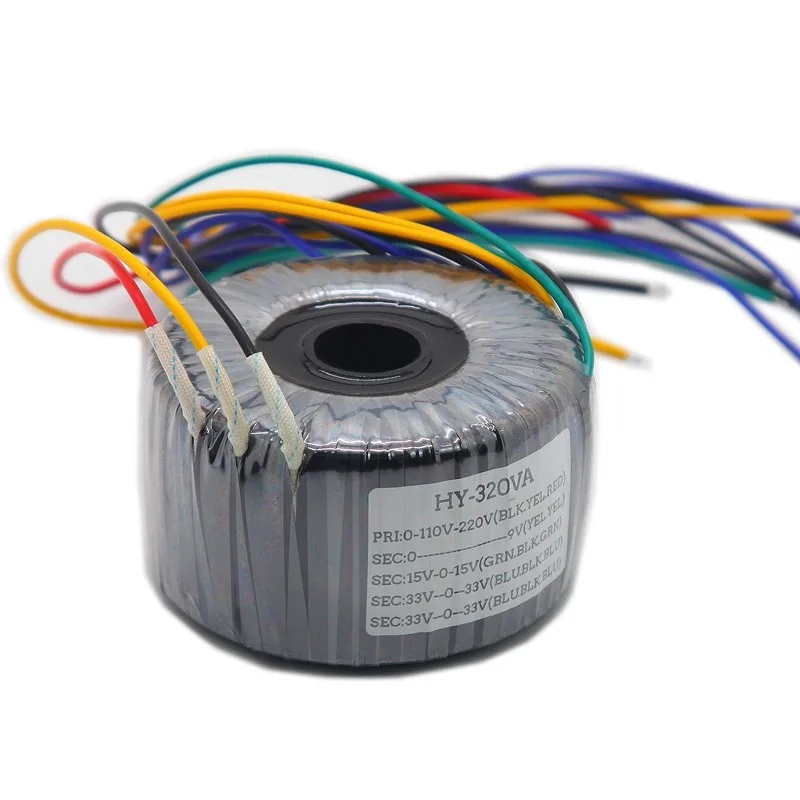 

320W Toroidal Ring Transformer Two Groups 33V-0-33V Single Group15V-0-15V Single Group 0-9V Output For Home Audio Amplifier