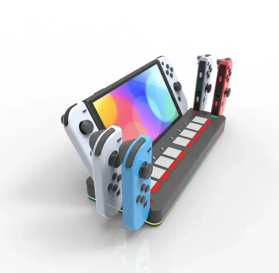 

RGB TV Docking Station for Switch OLED Controller Base Charging Stand with Joycon Charger for Nintendo Switch Gaming Accessories