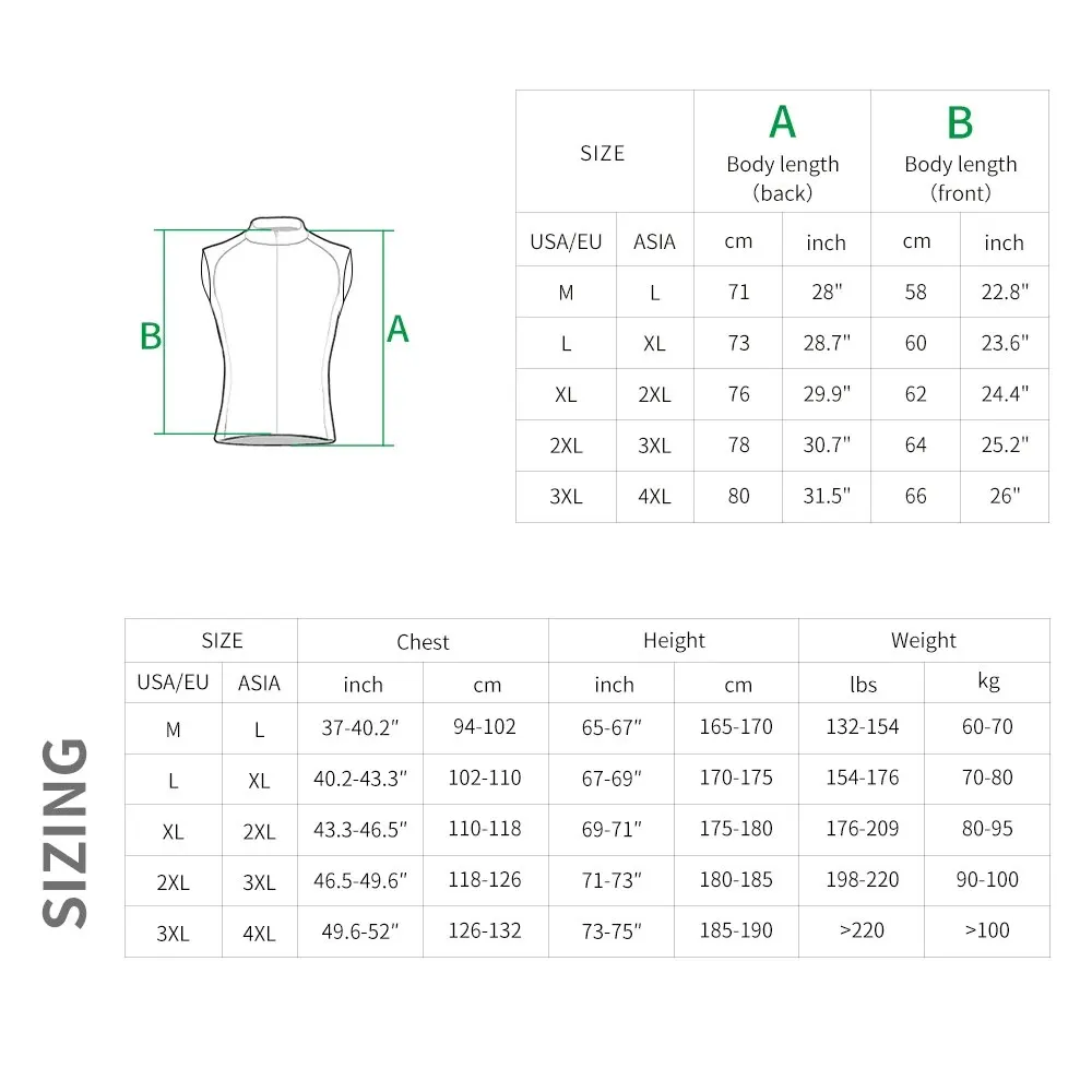 WOSAWE Mens Ladies Bike Vest Reflective Cycling Vest Windproof Breathable Sleeveless Jacket Running Vest Coat