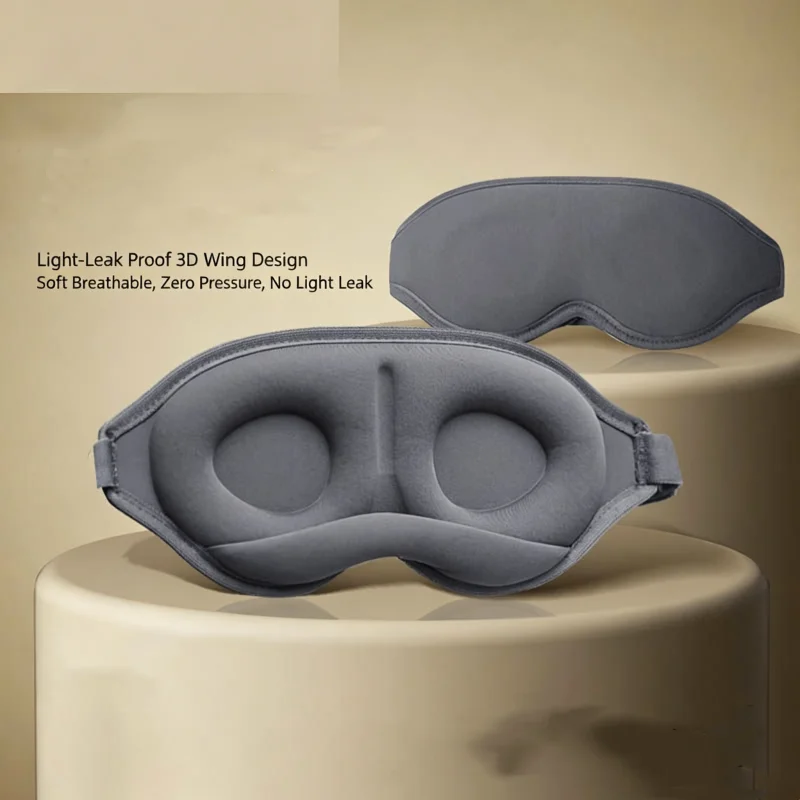 3d Sleep Eye Mask Comfort Light Blocking Eyeshade Memory Foam No Pressure On Eyes Soft Breathable Blindfold For Travel Nap - view 3