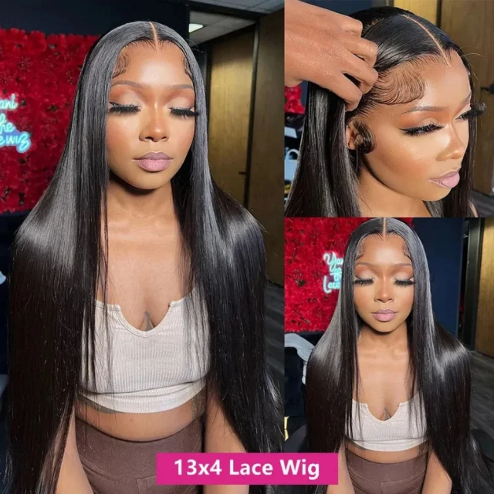 Lace Front 16 42 Inch 200 250 Density 13x6 Bone Straight Brazilian HD 13x4 Pre Plucked Wig Glueless Human Hair Lace Frontal Wigs