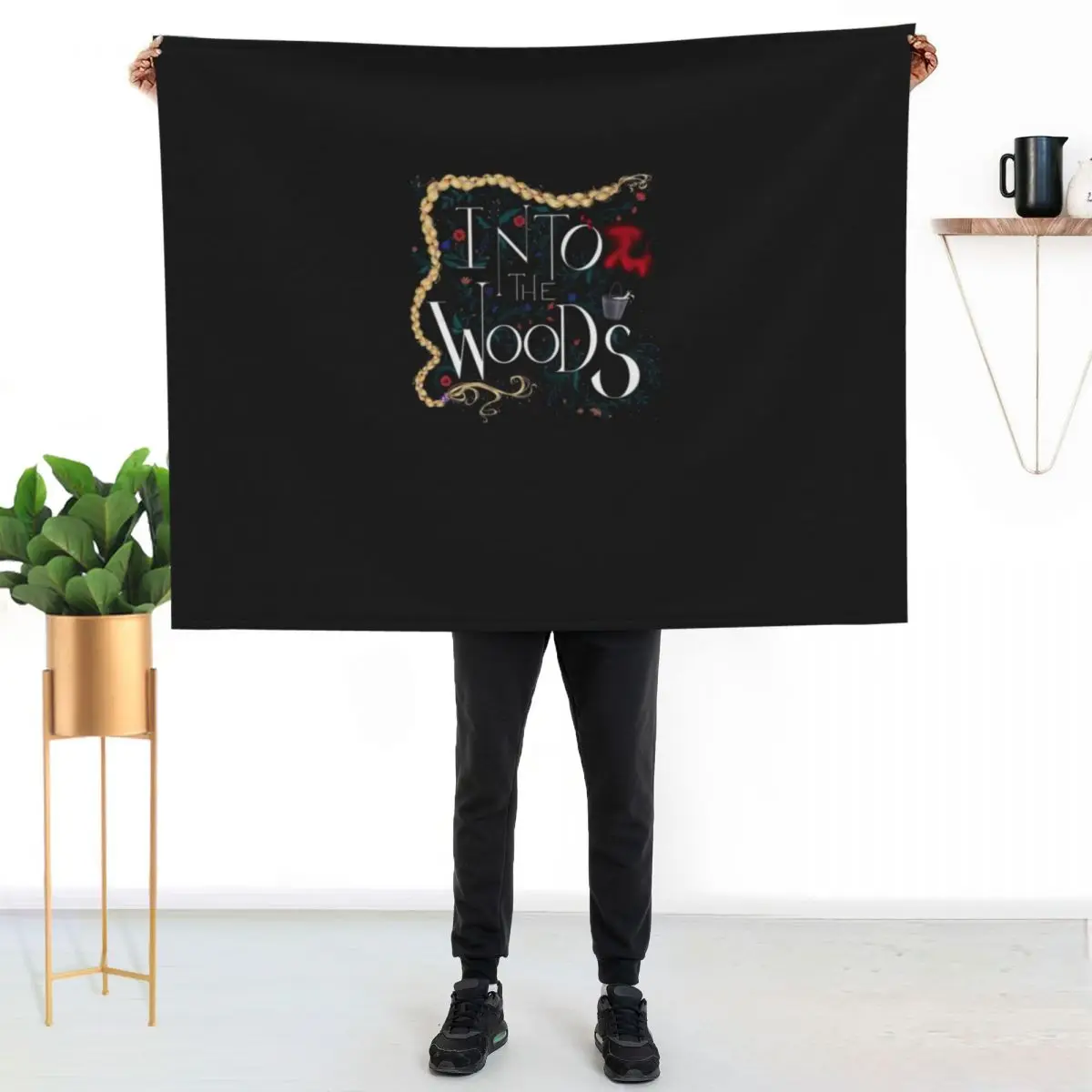 

Into The Woods Classic T-Shirt Throw Blanket Portable Lightweight Blanket for Travel Camping