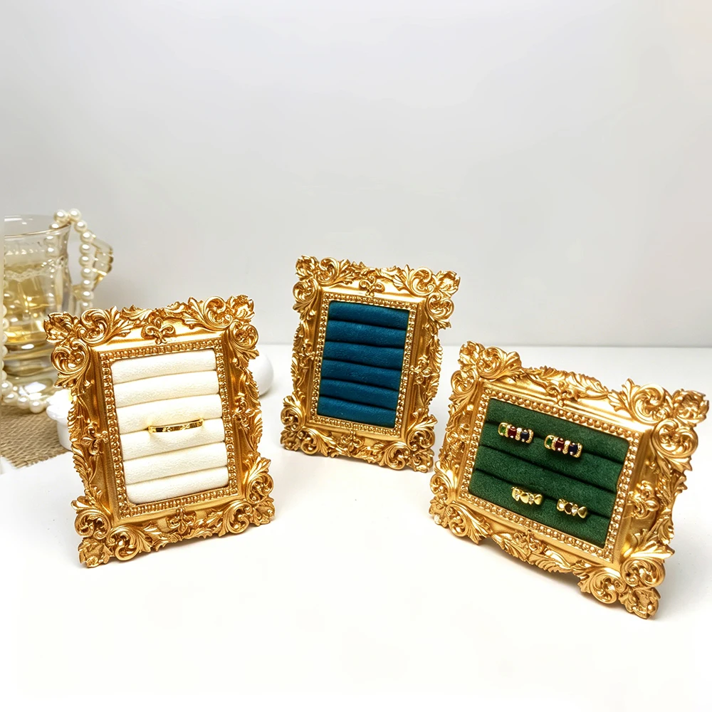 Jewelry Display Stand Vintage Photo Frame Ring Tray Jewelry Store Storage Booth Display Photography Display Item Prop