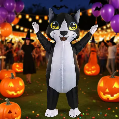 Inflatable Cat Costume for Adult Funny Costumes Cosplay Fantasy Blow up Costume for Party Halloween