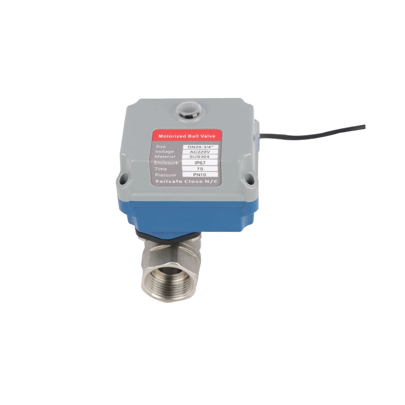 Power-off Reset Mini Motorized Electric Water Automatic Motor Operated Actuator Ball Valve AC220V/DC24V