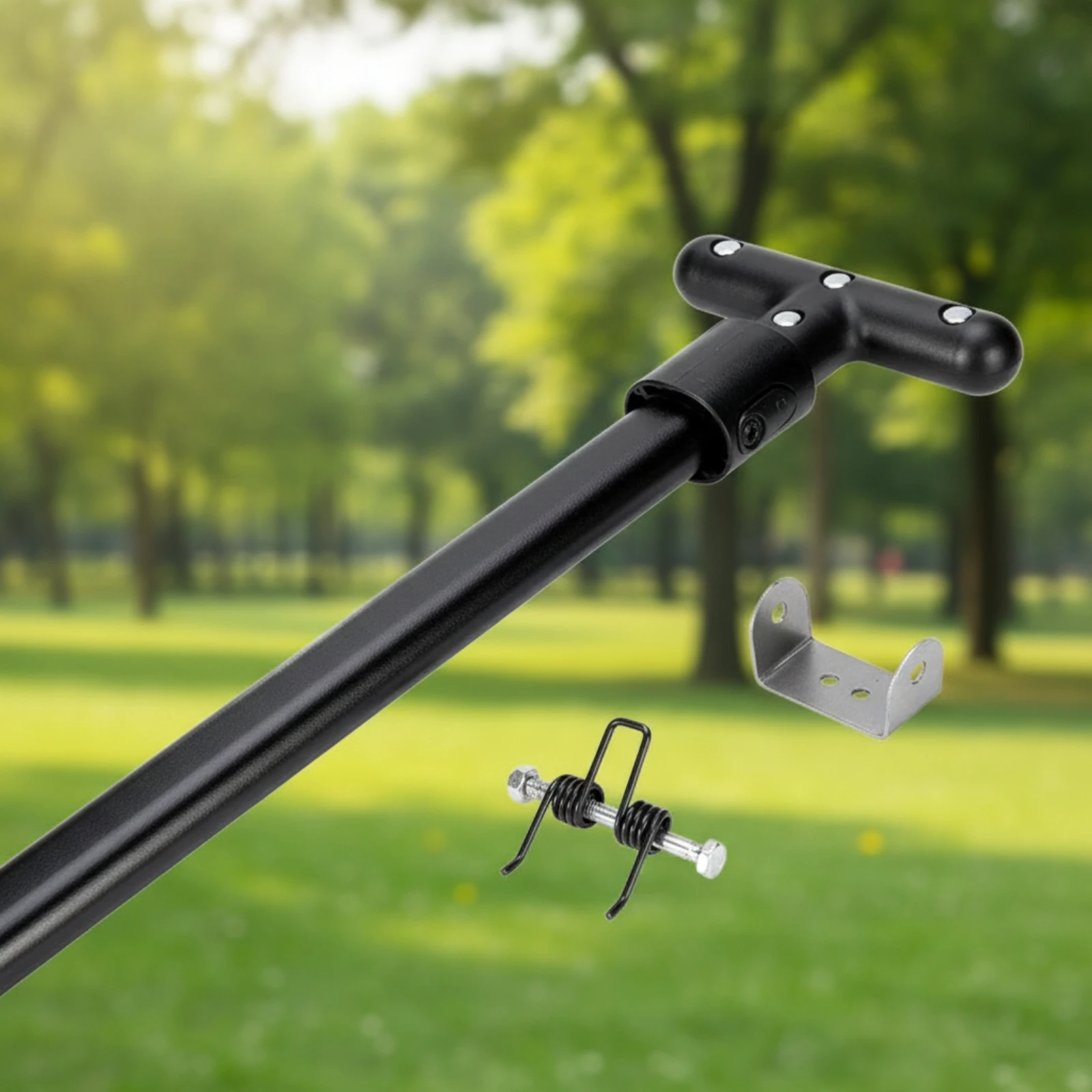 Telescoping Cart Handle High Compatibility Push Pull Handle Hardware Sturdy Long-Lasting for Campsite Transport, Camping
