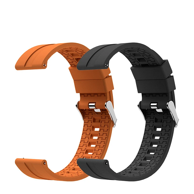 Solid color silicone strap 20mm 22mm Quick release watchbands universal Smart Watch Strap Accessories Bracelet UTHAI