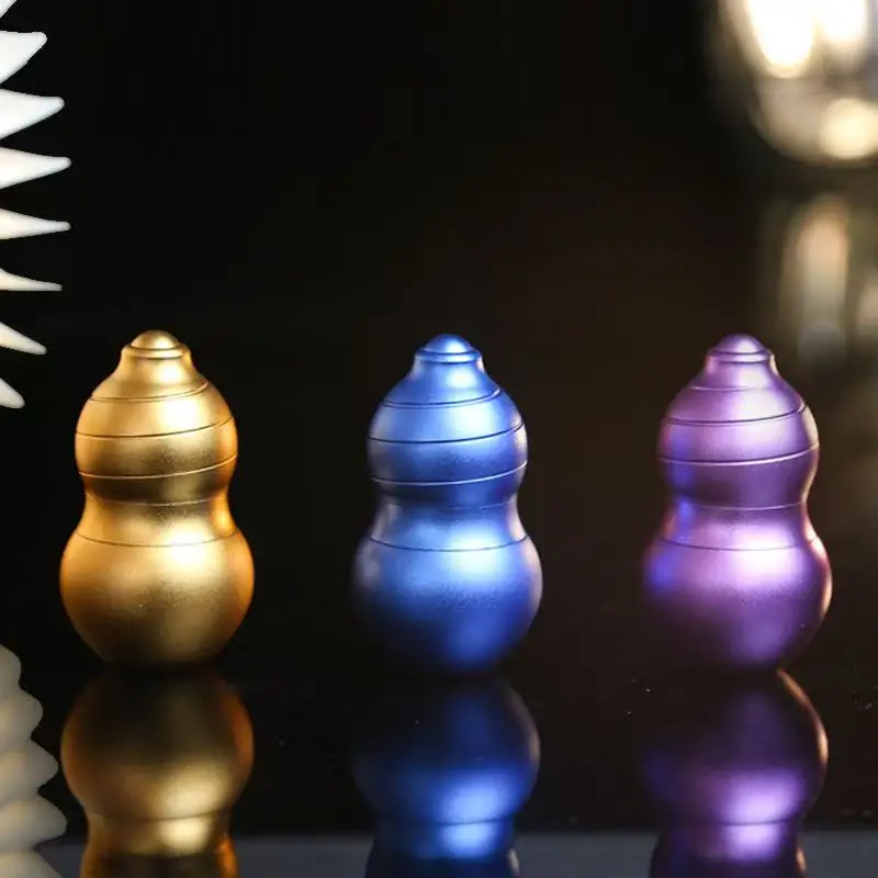 EDC Magnetic Levitation Calabash Mechanical Slider Push Card Mechanical Slider Mini Fidget Spinner Roller Stress Relief Toy