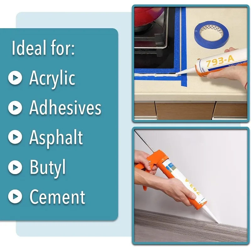 Sink seam leak free sealant filling tool, glass glue gun, syringe,rotatable sealant filling silicone gun kitchen bathroom window
