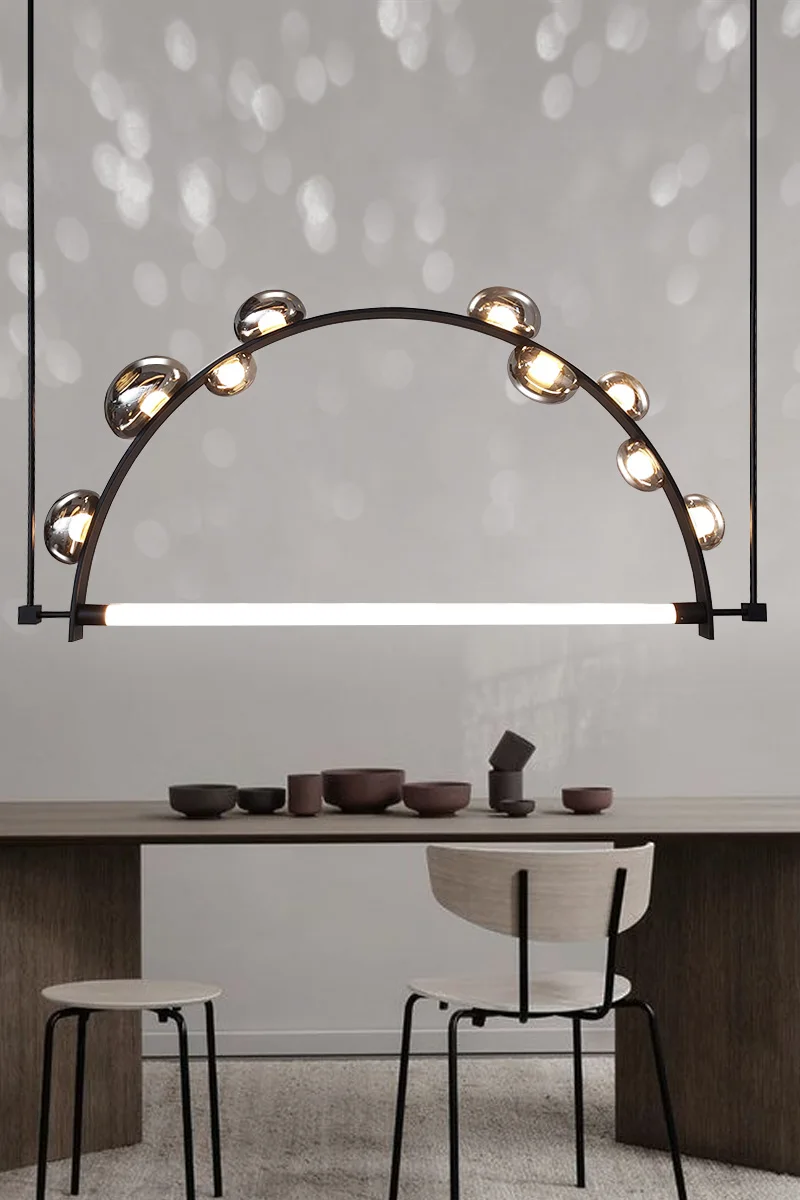 Caren Lighting Lampadari di lusso contemporanei Goccia di rugiada Bagliore celeste abbraccio semplicità finiture eleganti sala da pranzo