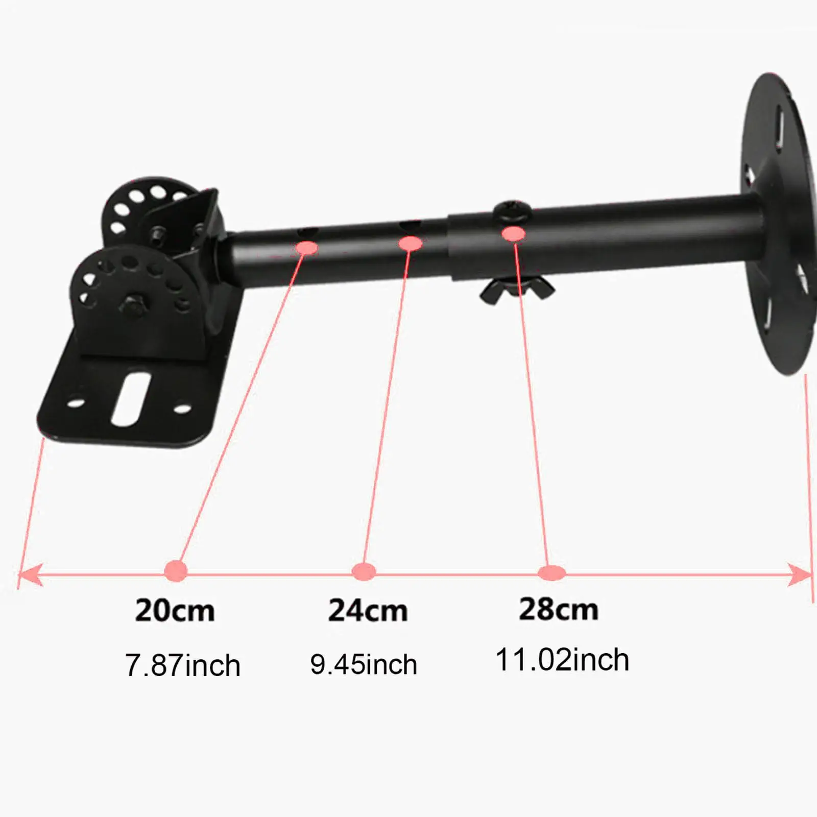 Smart Speaker Shelf Adjustable Stable Household for Bookshelf Wall (Black)