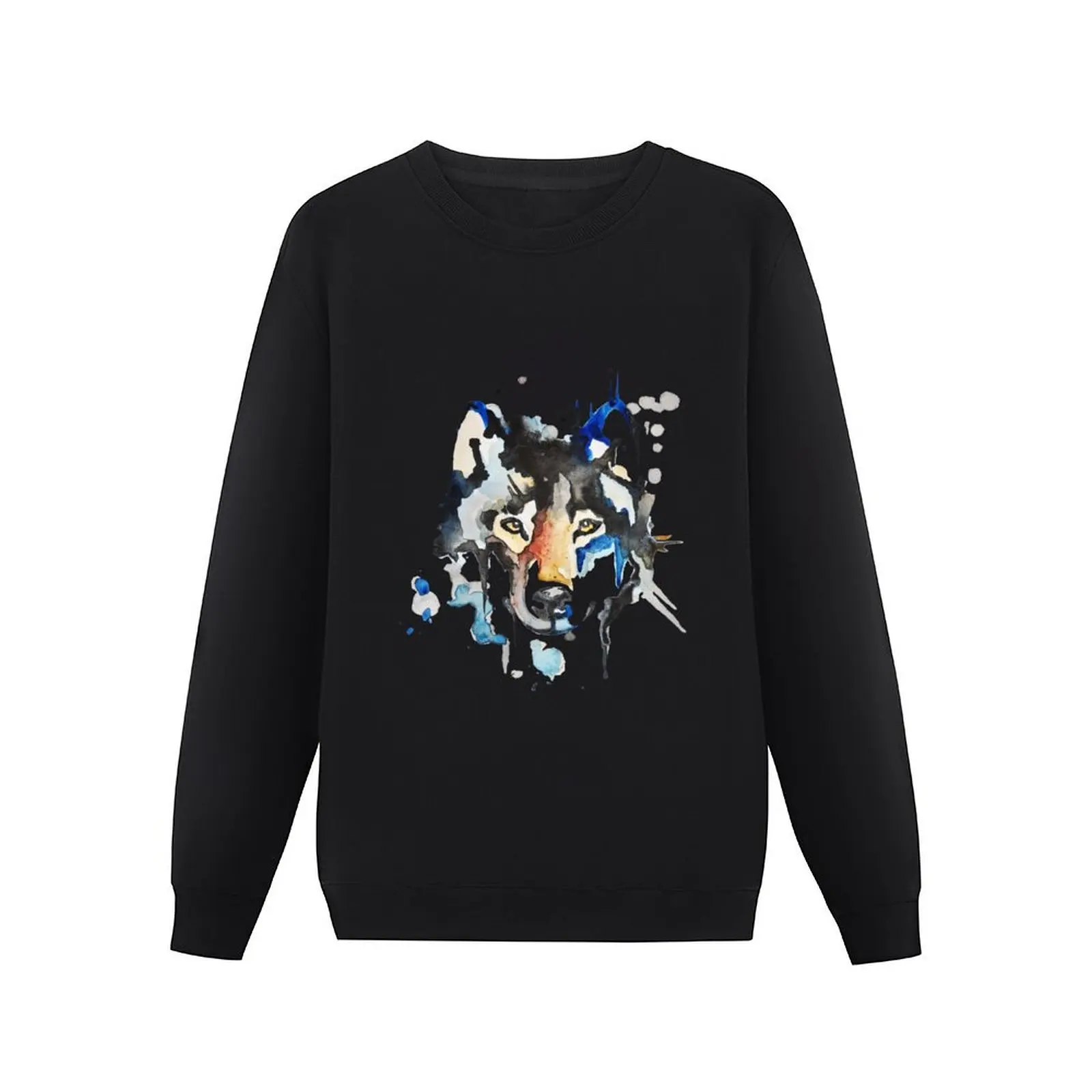 Watercolour Wolf Pullover Hoodie graphic t shirts men men's coat new hoodies and sweatshirts