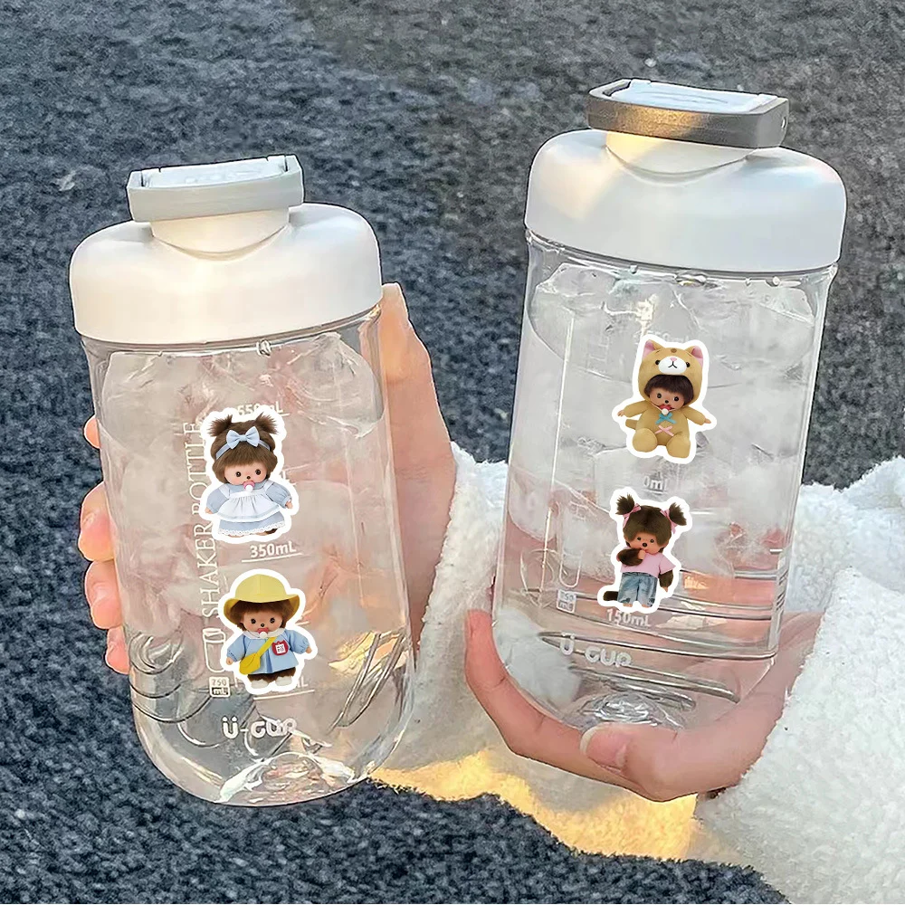 80 Stück Cartoon Cute Monchhichi Graffiti-Aufkleber aus PVC-Material, personalisierbar, DIY, für Handy, Kühlschrank, wasserdicht, Kinder-Aufkleber. – Detail 5