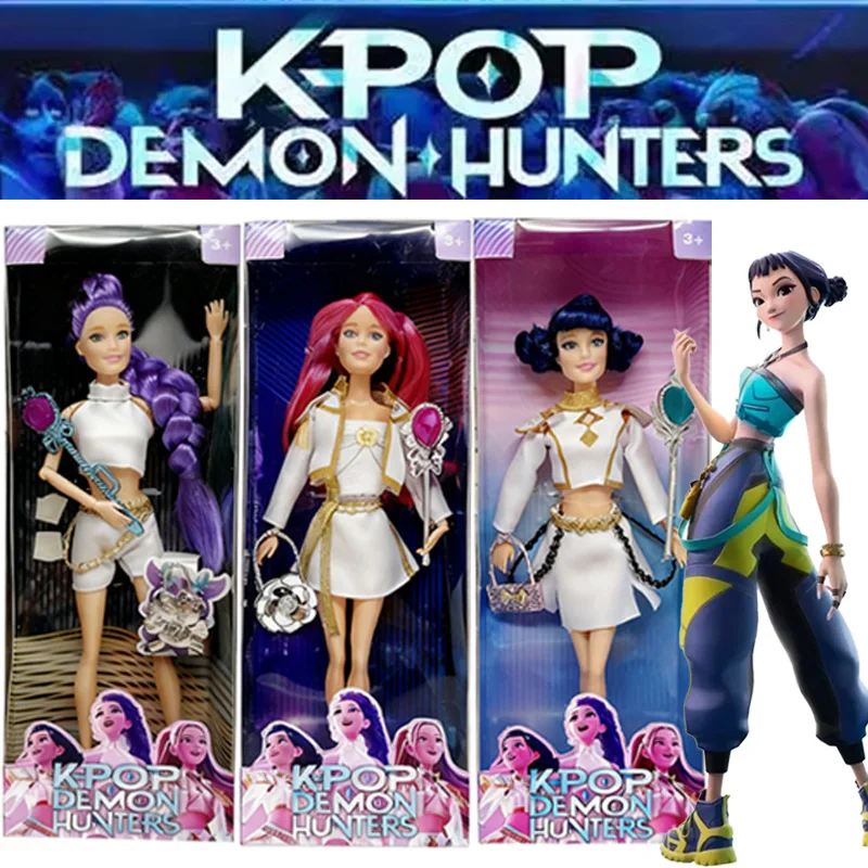 2026 HUNTR/X Demon Hunters Pop Speelgoed Rumi Mira Zoey Sussy Action Figure Speelgoed Plastic DIY Speelgoed voor Meisjes Kerst Verrassingscadeau
