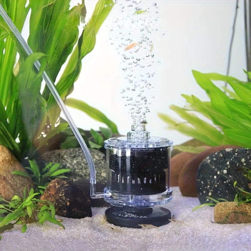 Compact Self-Cleaning Fish Tank Filter Silent Pump with Bio-Oxygenation Mini Suction for Nano Small Aquariums Needs Air Pump New