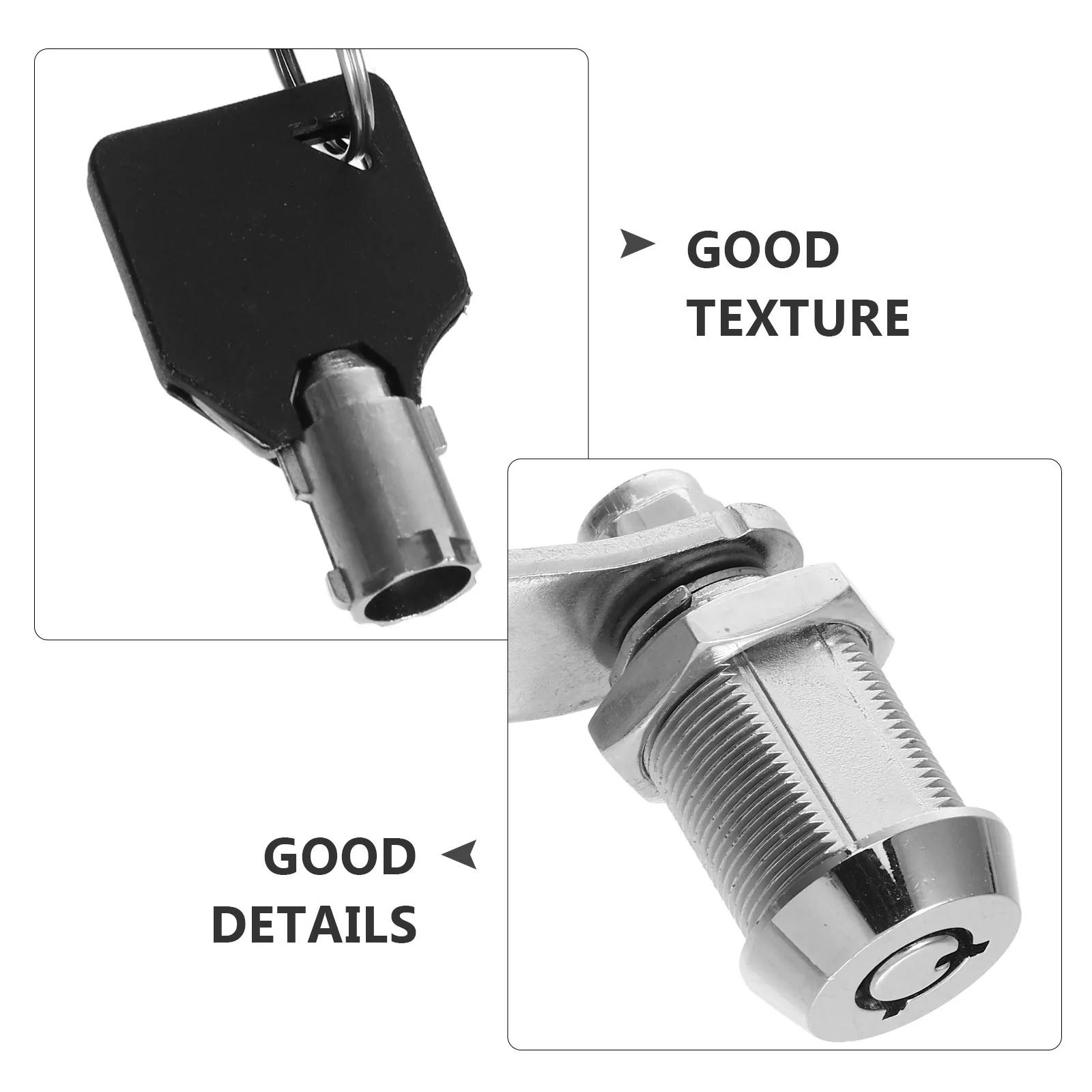 Tubular Cam Lock Zinc Alloy Dual Blade Secure Camper Toolbox Mailbox Cabinet Replacement Key Storage Unit Lock Chrome Finish