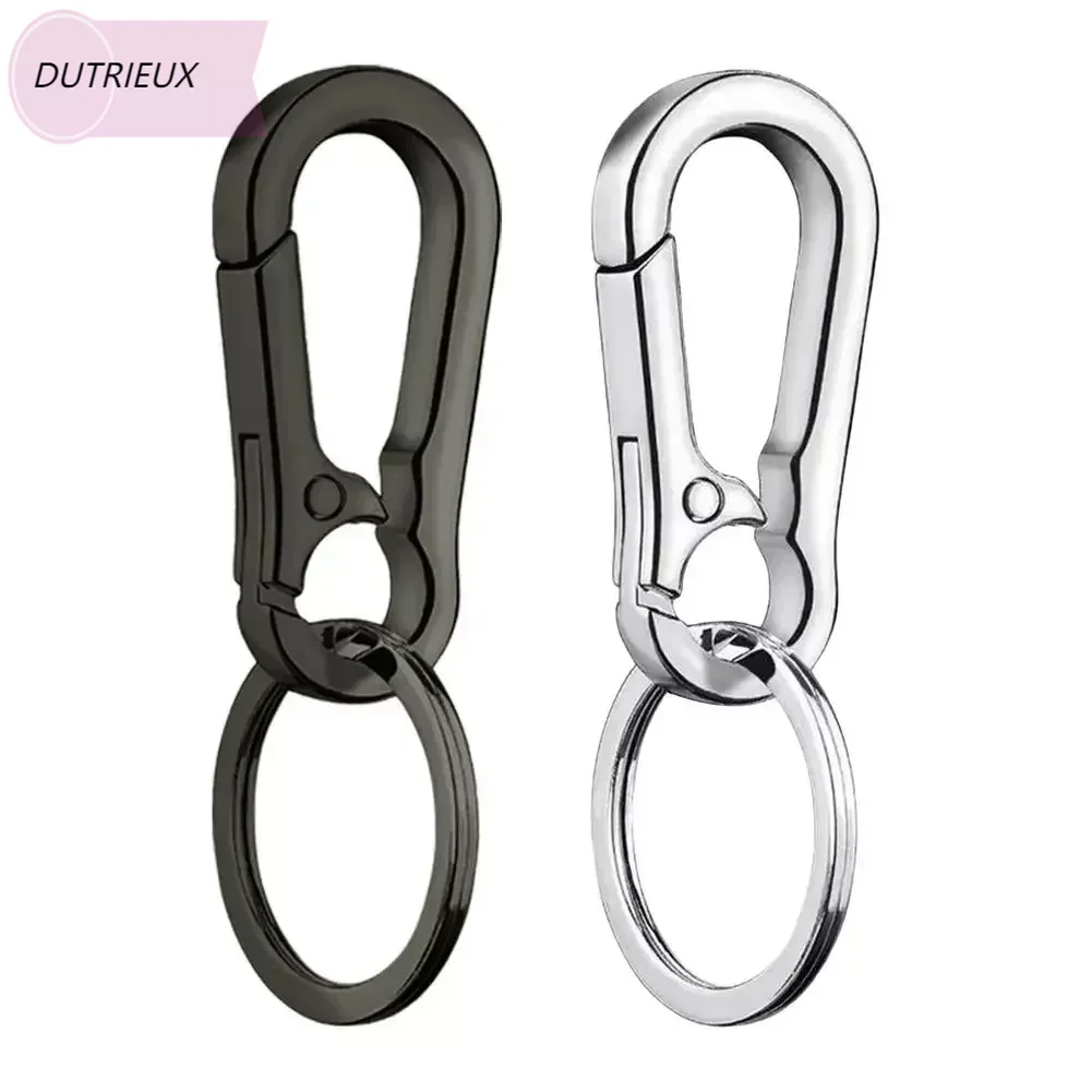 Unisex Key Chain Stainless Steel Gourd Buckle Carabiner Keychain Waist Belt Clip Keyring Anti-lost Ring Buckle Car Decor Gifts