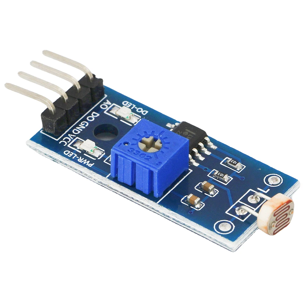 Módulo de Sensor fotosensible para Arduino, fotorresistencia de detección de luz, resistencia de foto, 5 piezas, 3,3-5V, 4 pines