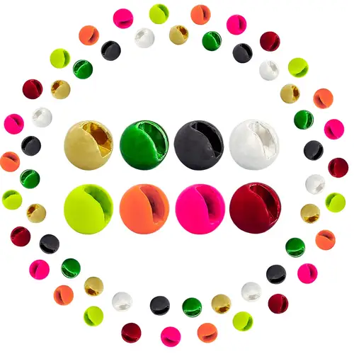 Aventik Eupheng25pc 2,5-4,5mm Tg cuentas para atar moscas Material para atar moscas Ninfa la mayoría de la densidad cuentas ranuradas cabeza bola accesorio de pesca